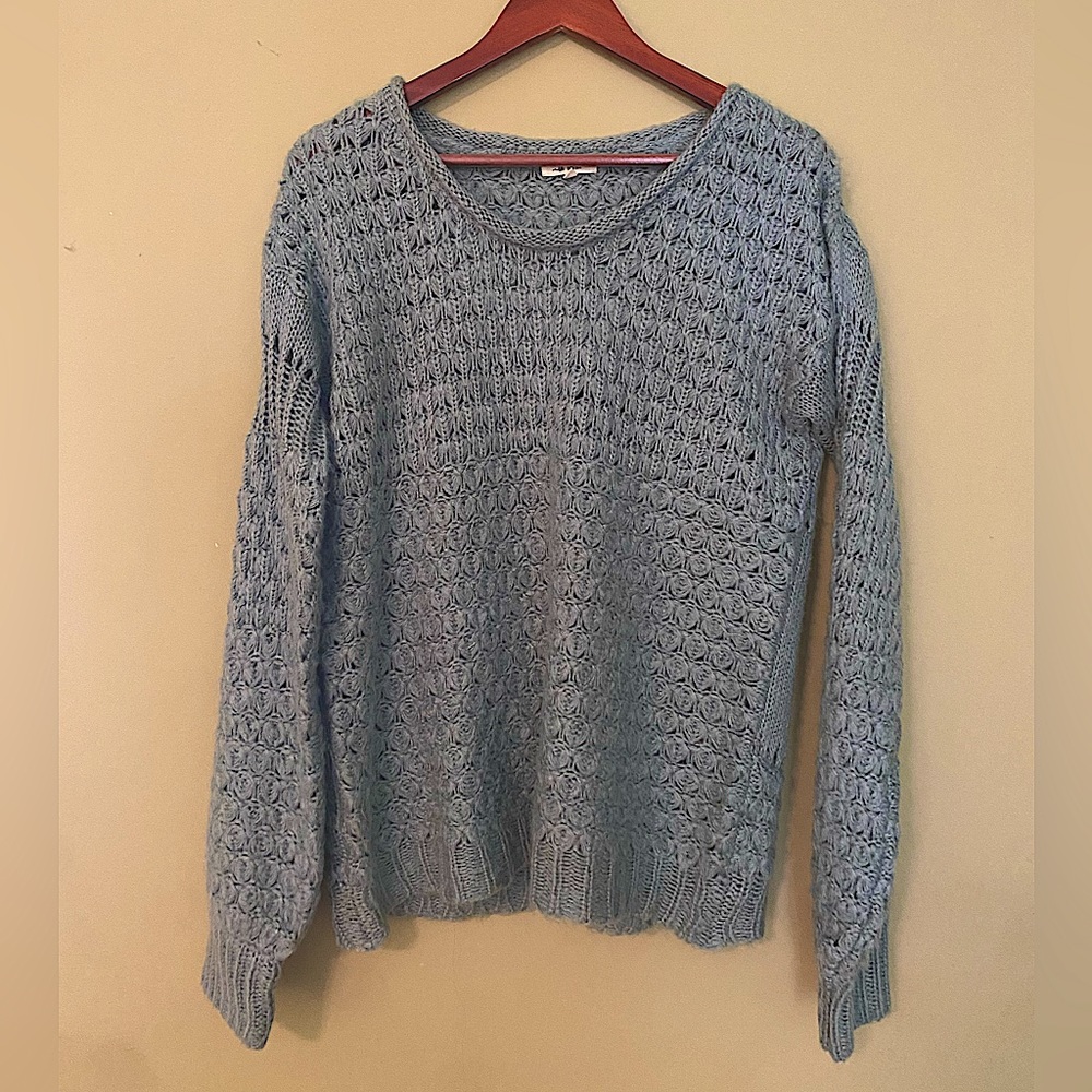 In Loom Blue Loose Knit Sweater- Size M/L